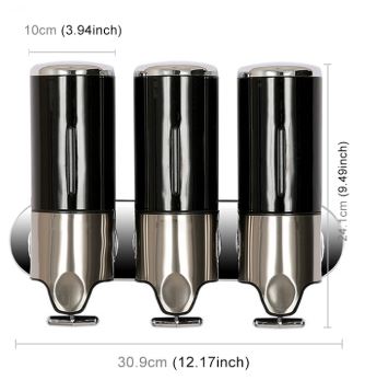 500 ml Tank Triple t Pull Stainless Liquid Soap-Shampoo-Shower Gel Apparatus