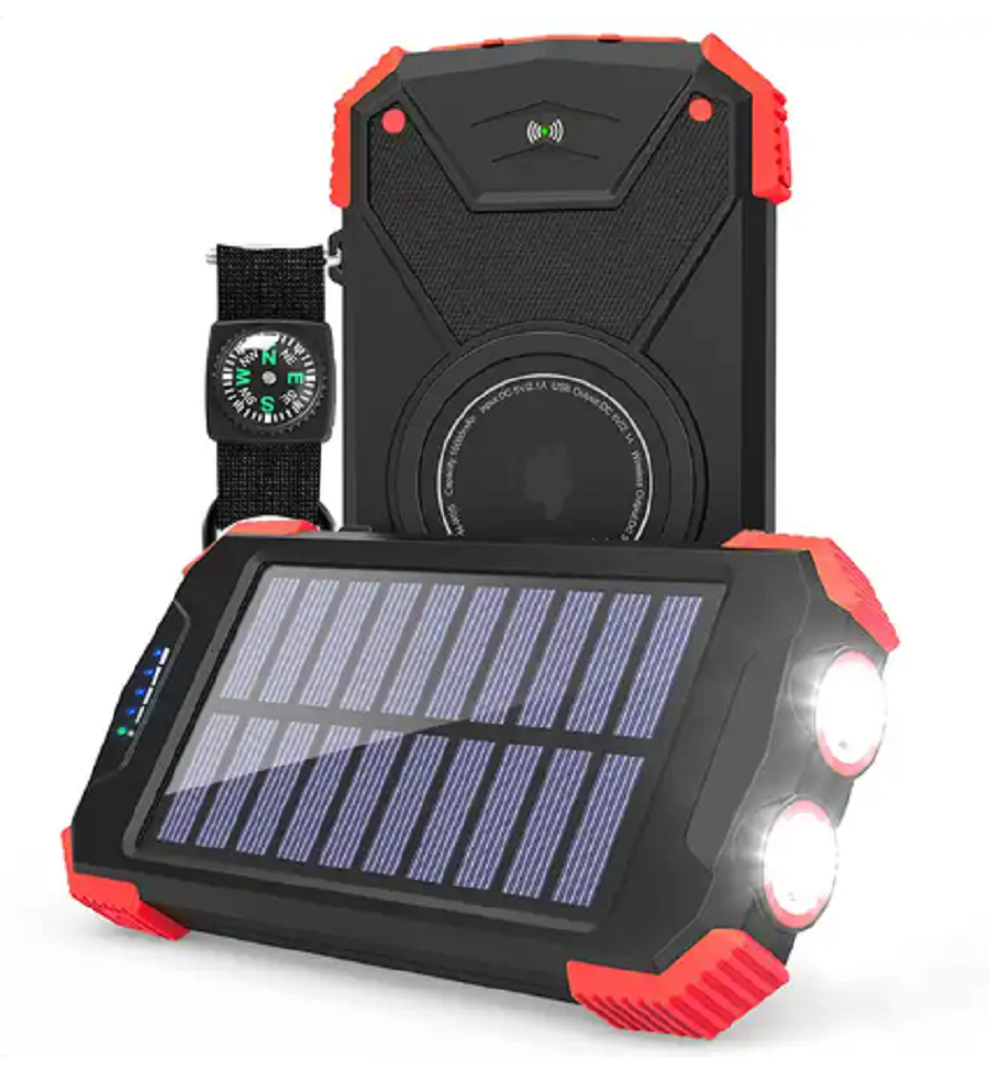 Solar Power Bank 10000mAh – Best Wireless Portable Charger for Outdoor Adventures