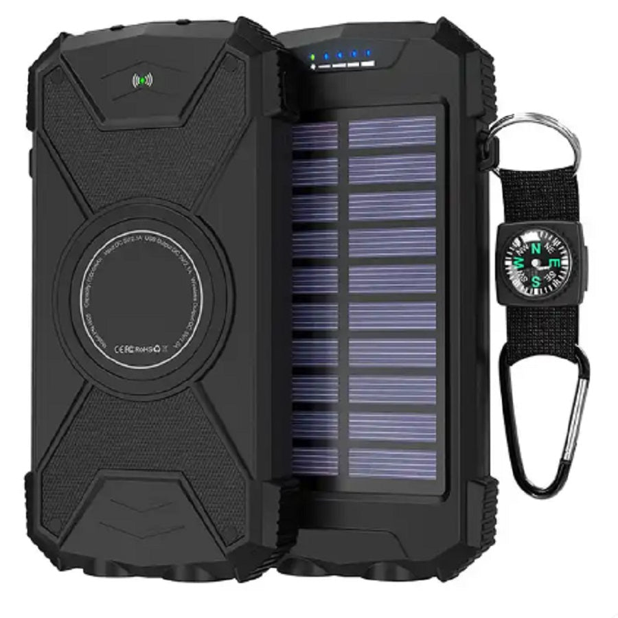 Solar Power Bank 10000mAh – Best Wireless Portable Charger for Outdoor Adventures