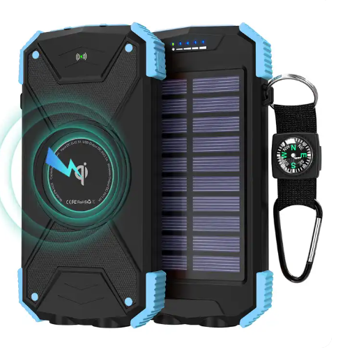 Solar Power Bank 10000mAh – Best Wireless Portable Charger for Outdoor Adventures