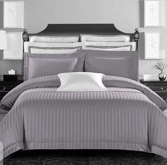 King Size Striped Bed Sheets – Luxury & Stylish Bedding Set