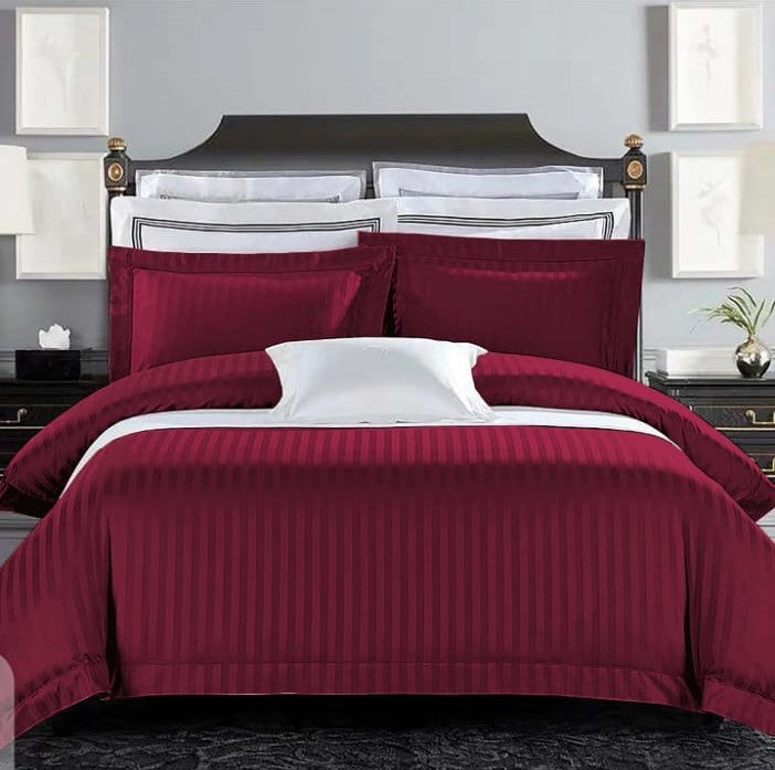King Size Striped Bed Sheets – Luxury & Stylish Bedding Set