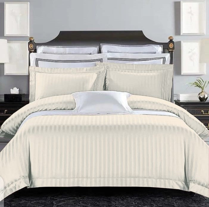 King Size Striped Bed Sheets – Luxury & Stylish Bedding Set