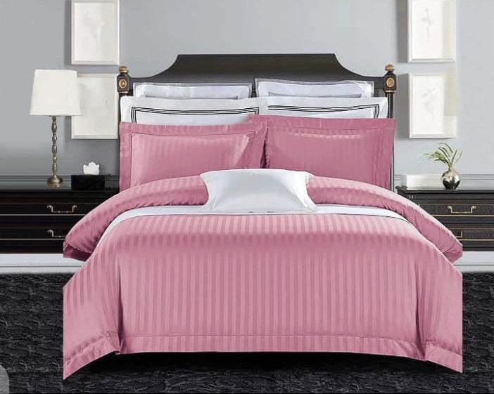 King Size Striped Bed Sheets – Luxury & Stylish Bedding Set