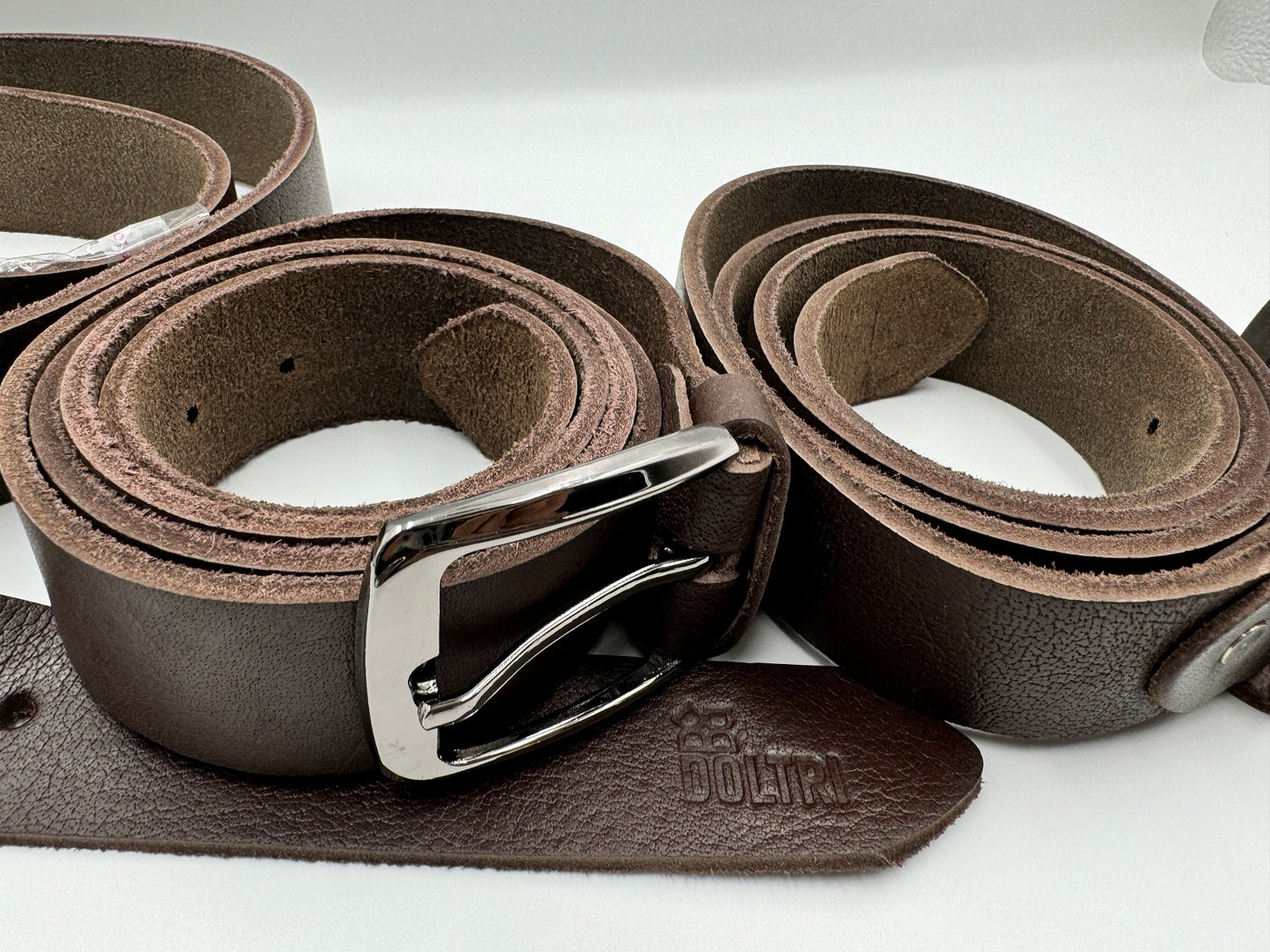 Square Buckle Leather Belt