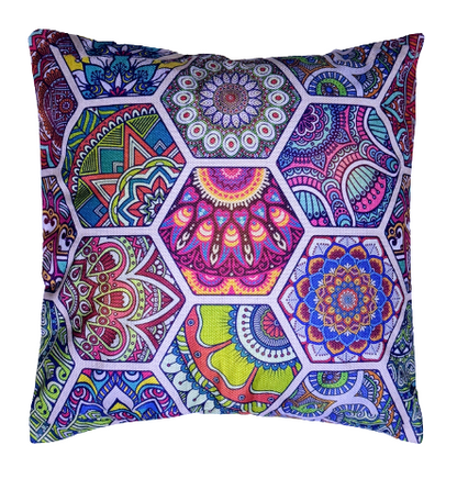 Mandala Bohemian Hexagon Square Sofa Cushion Cover