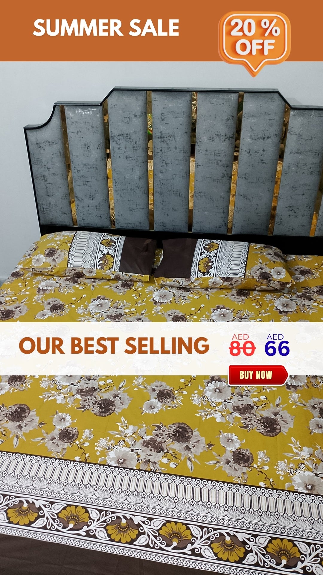 Premium King Size Cotton Bed Sheets |  20% OFF | USE CODE BED20