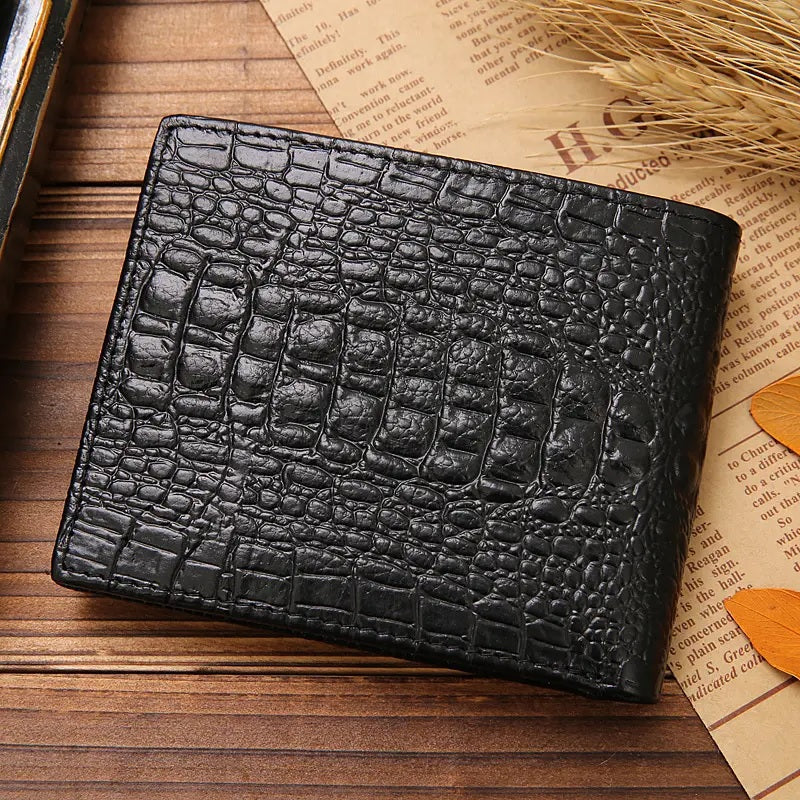 Alligator / Crocodile Embossed Leather Wallet