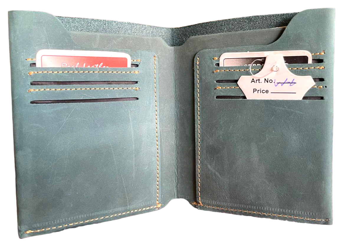 Men's Genuine Leather Bifold Wallet - Vintage Slim