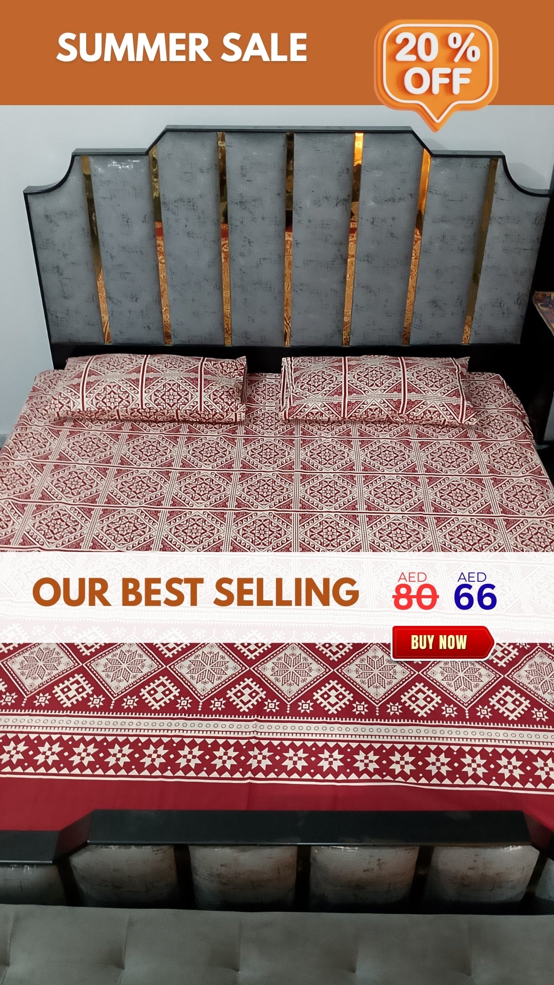 Premium King Size Cotton Bed Sheets |  20% OFF | USE CODE BED20