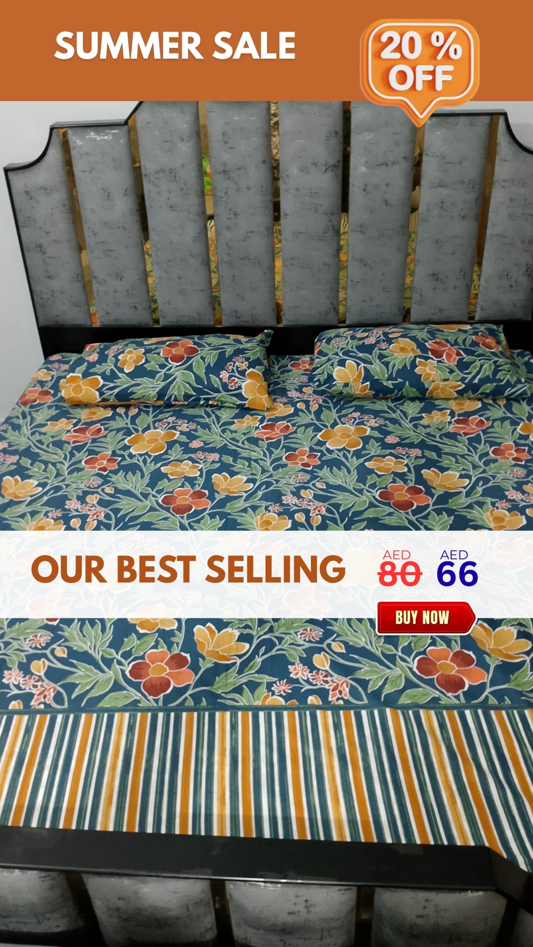 Premium King Size Cotton Bed Sheets |  20% OFF | USE CODE BED20