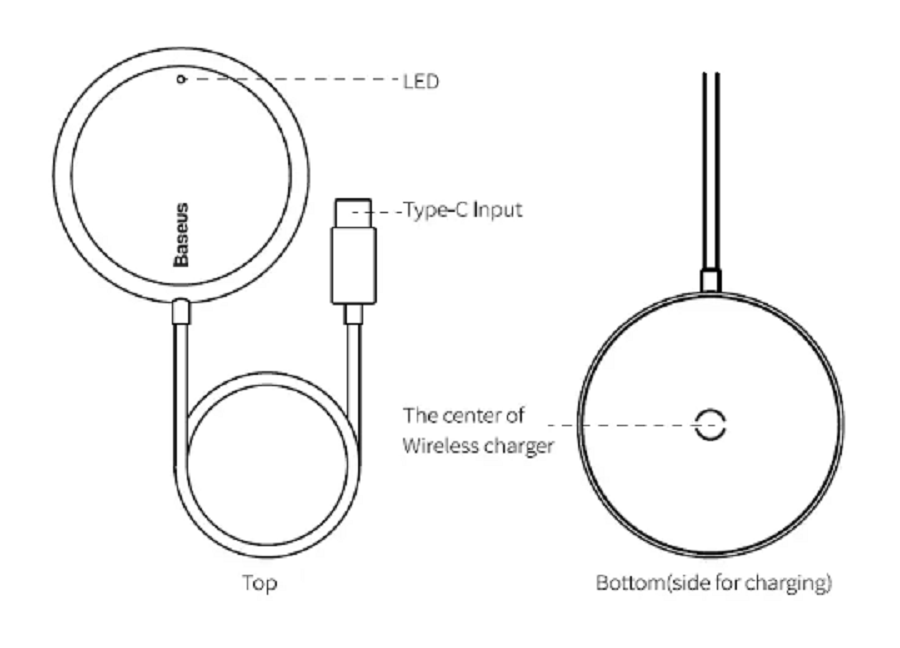 Baseus Mini Magnetic Wireless Charger W522C