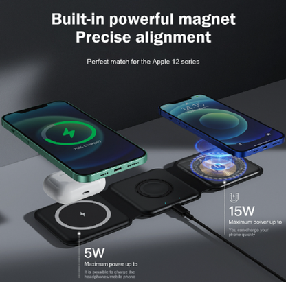 Three-in-one magnetic Wireless Charger