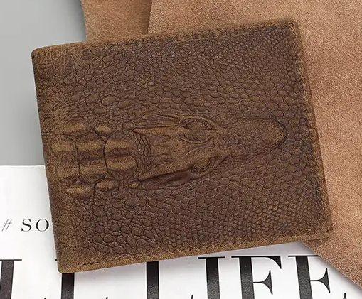 Alligator / Crocodile Embossed Leather Wallet