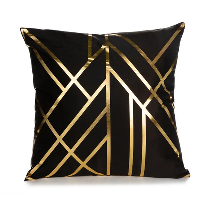 Golden Matrix Black Sofa Cushion Cover