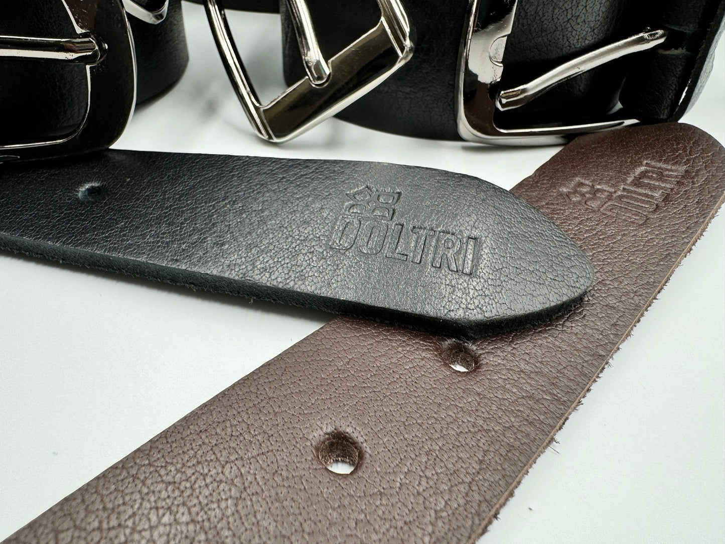 Square Buckle Leather Belt