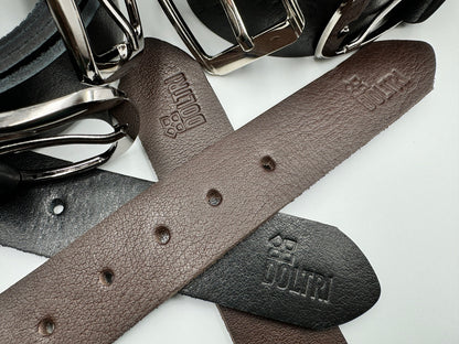 Square Buckle Leather Belt