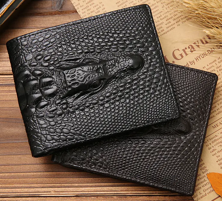 Alligator / Crocodile Embossed Leather Wallet