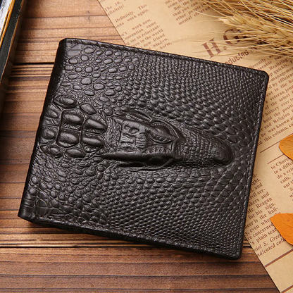 Alligator / Crocodile Embossed Leather Wallet